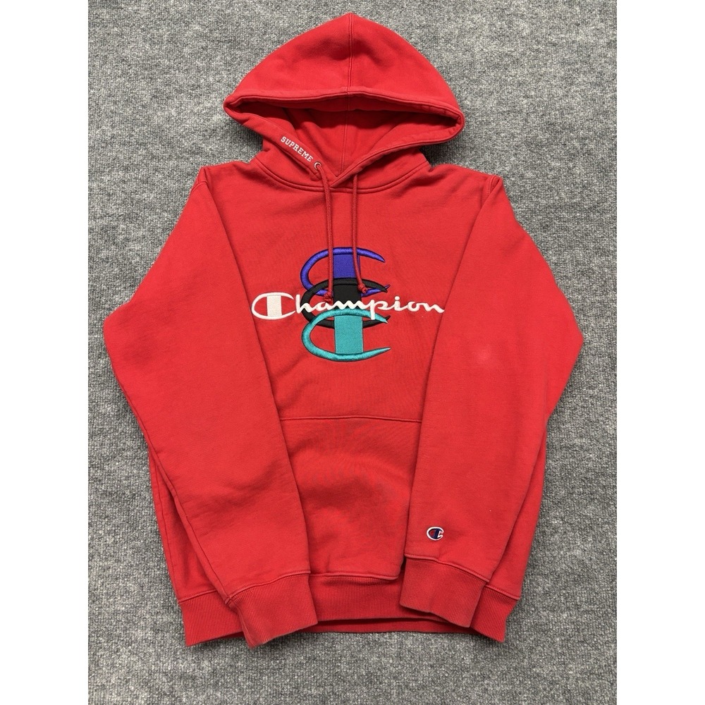 Size M - Supreme x Champion Stacked C Hoodie